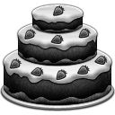 Grey Birthday Cake Icon